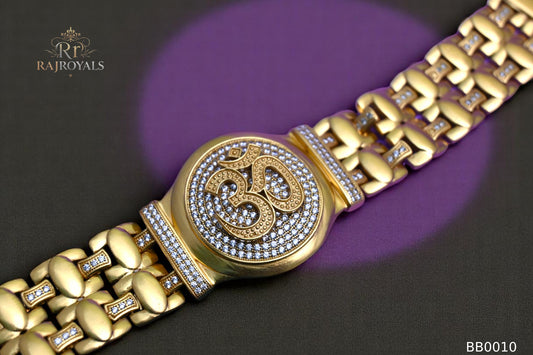 Gold plated omlogo with stylish design for men's Bracelete BB0010