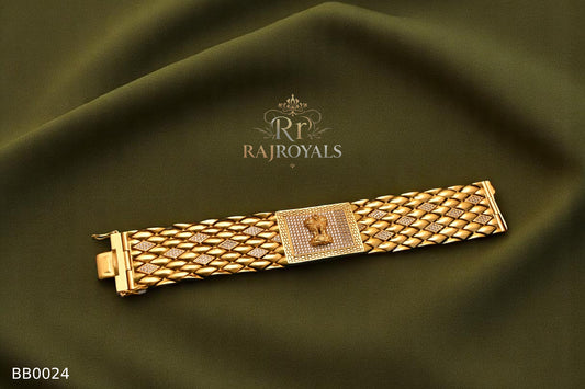Mudra logo with stons Face Kajukatri Diamond Bracelet RR BB 0024