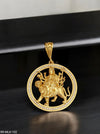 Round design, diamond, Shree Ambe pendant RR.MLK.102
