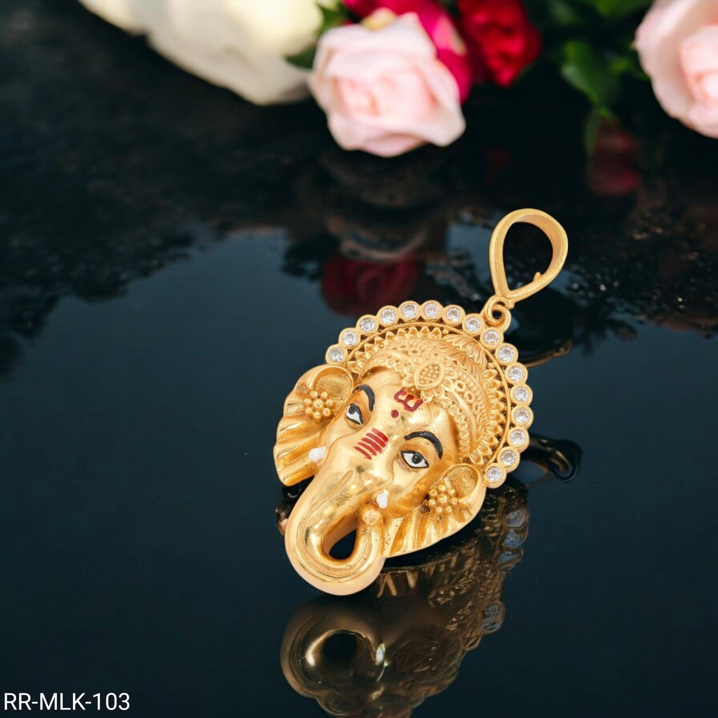 Ganpati ji Face with AD Pendent for Men RR.MLK.103