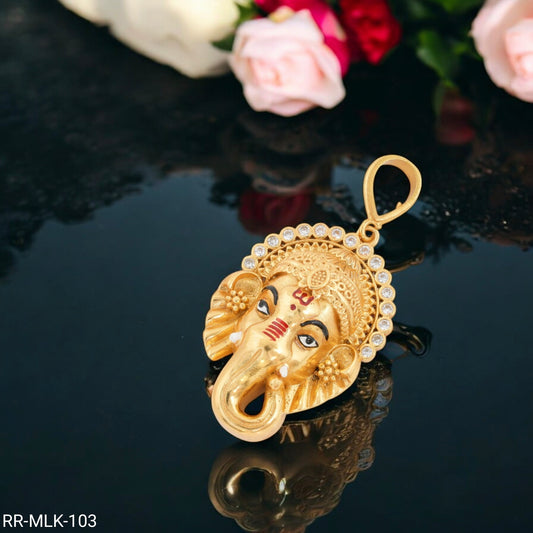 Ganpati ji Face with AD Pendent for Men RR.MLK.103