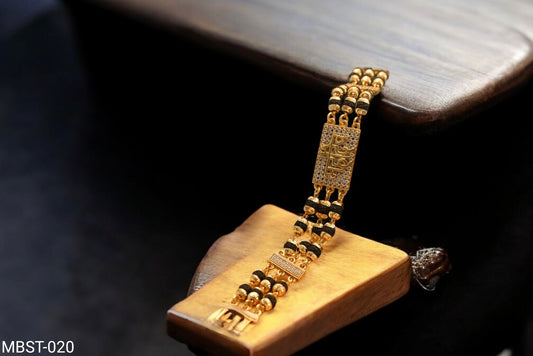 Mahadev Design High-quality Gold Plated Rudraksha Bracelet For Men RMBST.020