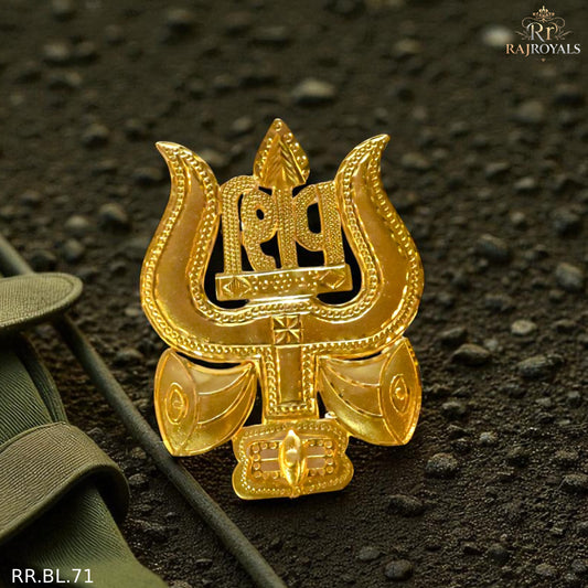 Designer Trishul with damrukm Pendent for Men RR.BL.71