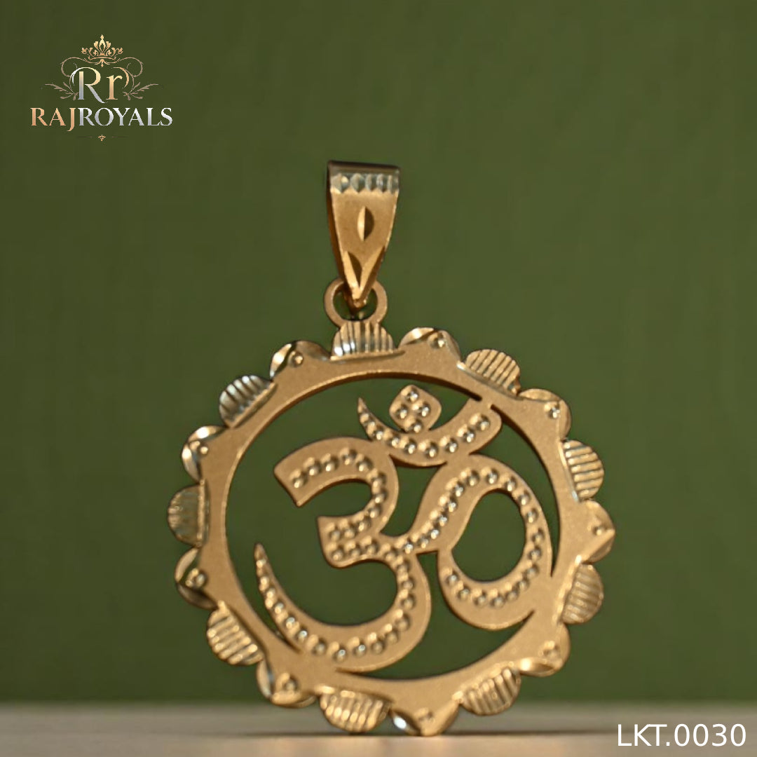 Om logo Gold Pendant LKT.0030