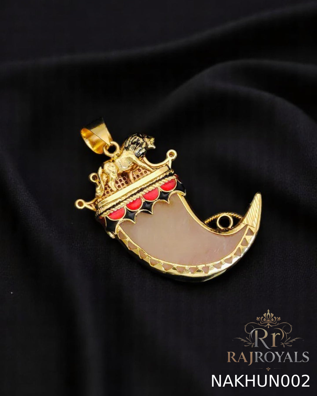 King of Lion Rajwadi Artificial Nail Pendant for men's NAKHUN 002
