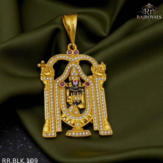 Superior Diamond Tirupati Balaji Pendant RR.BLK.109