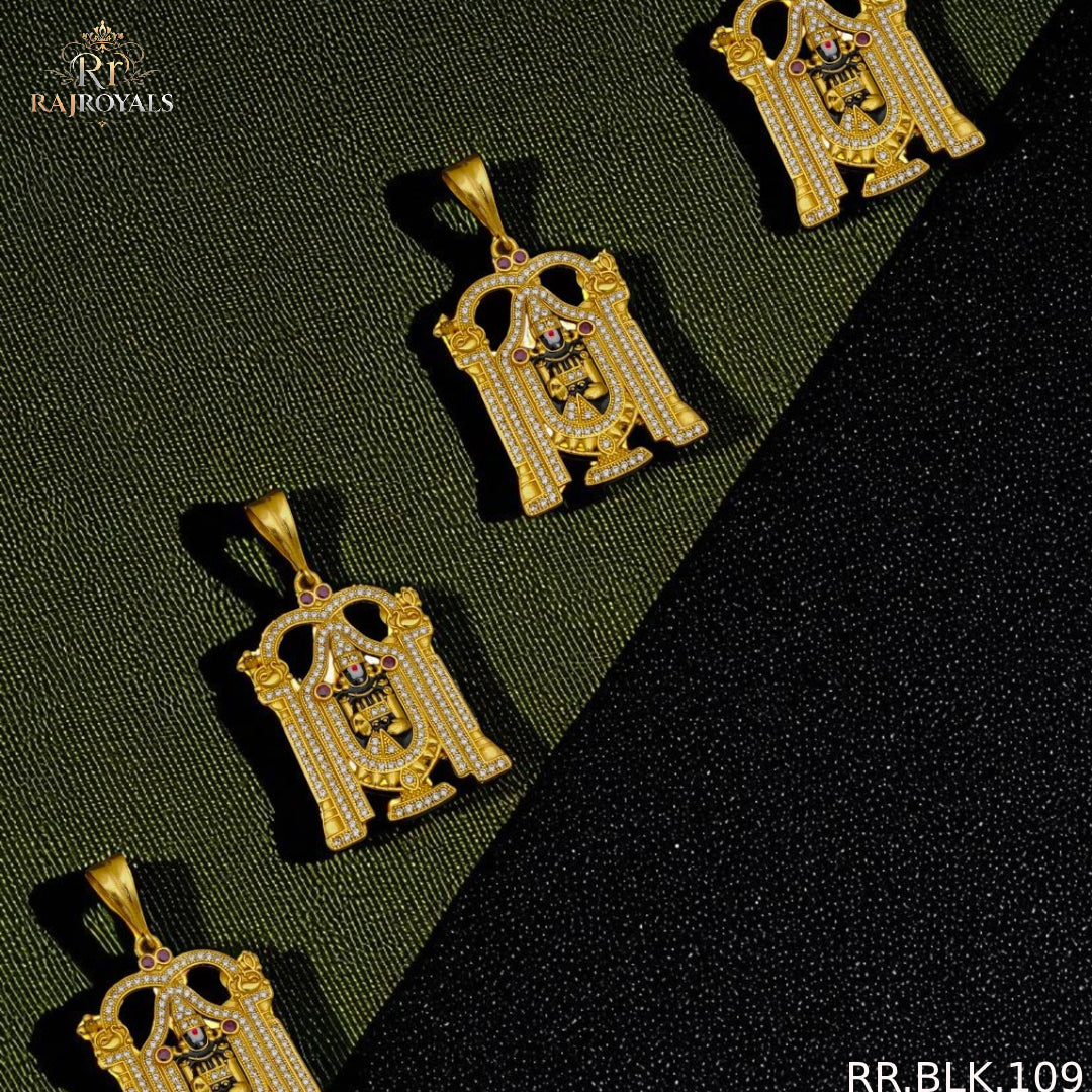 Superior Diamond Tirupati Balaji Pendant RR.BLK.109
