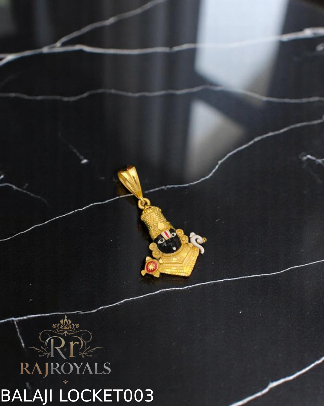 Magical and Classical Tirupati Balaji Gold Plated Pendant for Men's BALAJI LOCKET 003