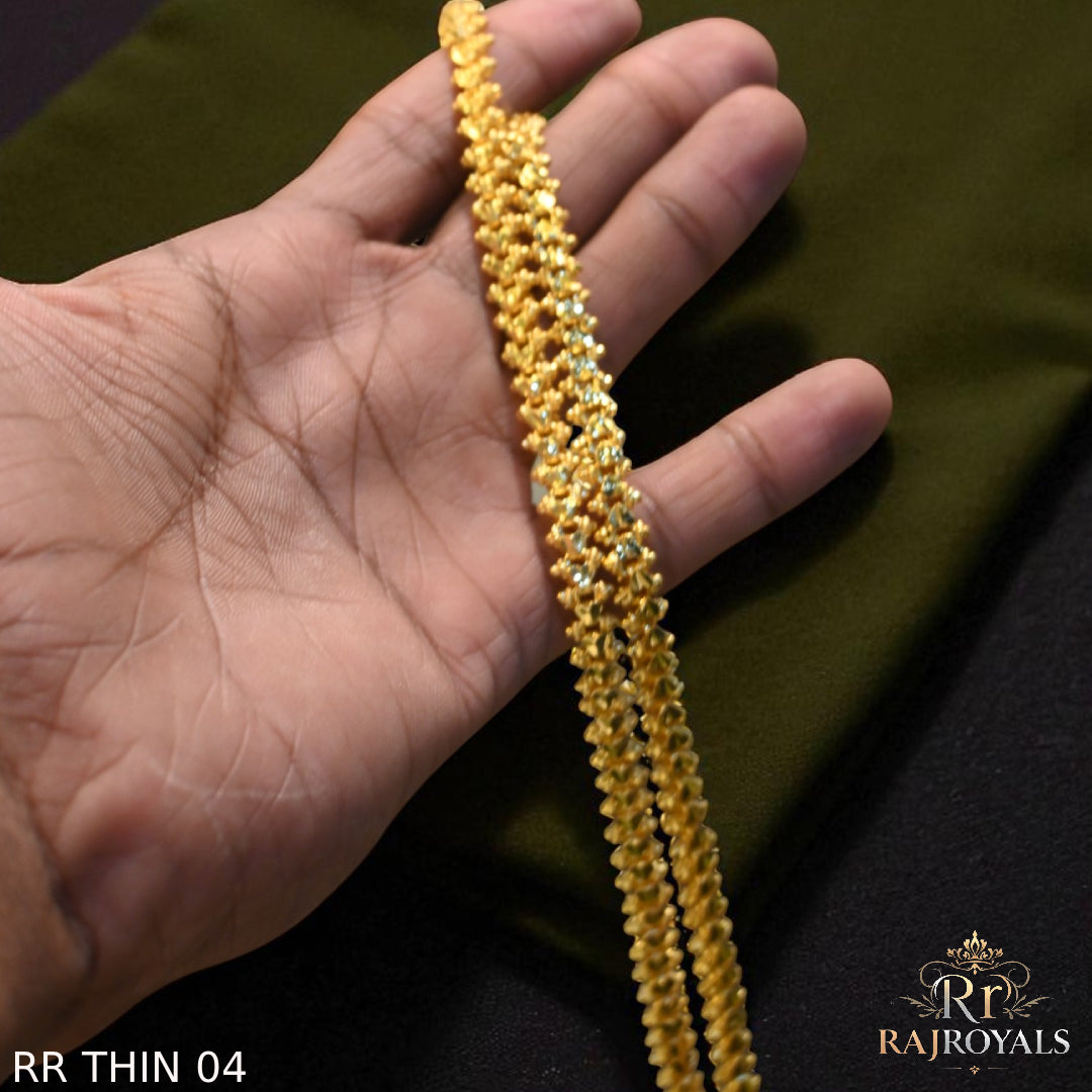 1 Gram Gold Plated Unique Design Premium-Grade Quality Chain for Men RR THINE 04