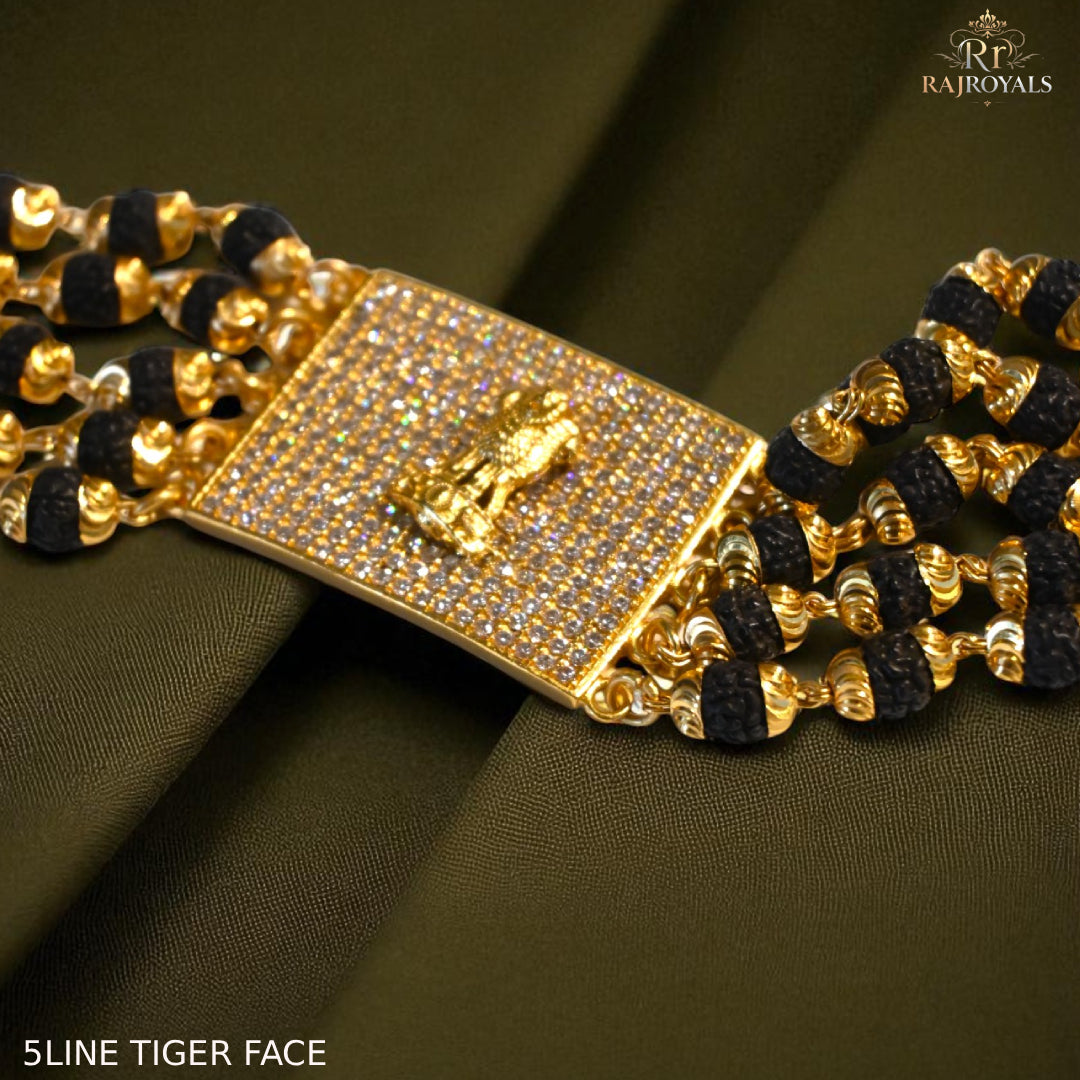 5 line rudraxa braceletst 3 tiger