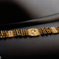 Ganesh with Diamond Awesome Gold Plated Rudraksha Bracelet for Men R-BBST-023