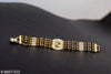 Ganesh with Diamond Awesome Gold Plated Rudraksha Bracelet for Men R-BBST-023