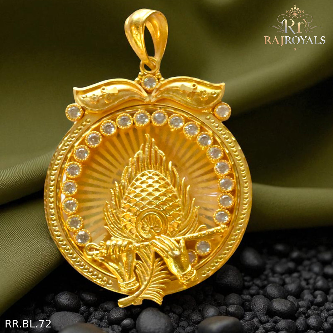 Luxurious Big shree krishna Pendant For Men's RR.BL72