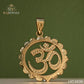 Om logo Gold Pendant LKT.0030