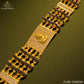 Ganesh with Diamond Awesome Gold Plated Rudraksha Bracelet for Men 5 LINE Gnesh